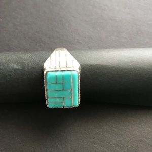 Turquoise Ring. Men’s vintage. Size 13 and 1/2.